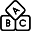 Boxes iocn with letters A, B and C